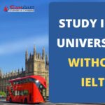 An image of big ben london with a text that says study in UK universities without IELTS