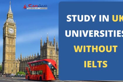 An image of big ben london with a text that says study in UK universities without IELTS